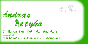 andras metyko business card